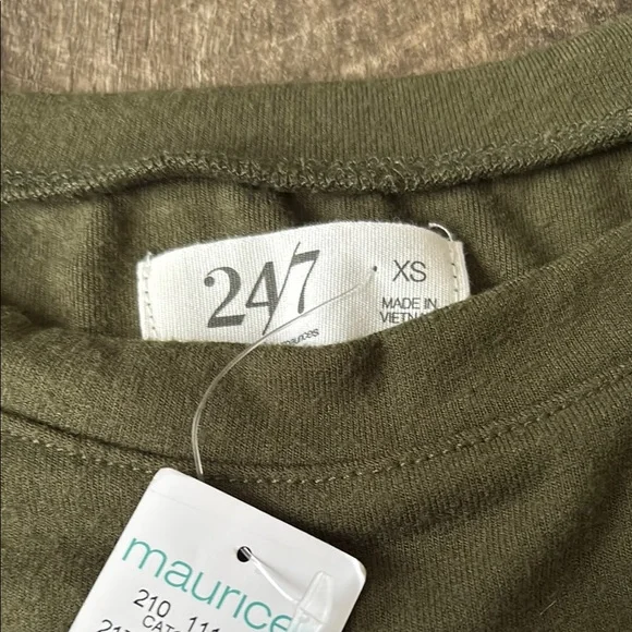 Olive Green Sleeveless shift dress from Maurice’s. New with tags. Very comfy. - Picture 3 of 8